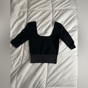 Bershka black crop top